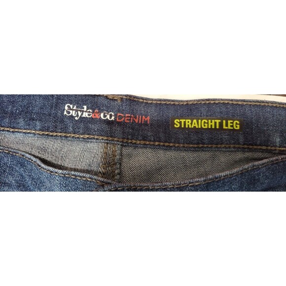 Macys' Plus Size 24WP High Rise Straight Leg Jeans Classic Fit, Old Money Style - Picture 7 of 12